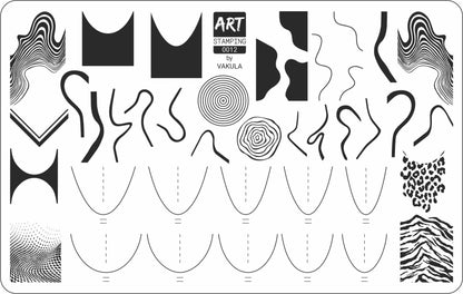 Nail Art Stamping Plate 0012 - French Manicure